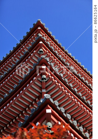 松戸市、本土寺の五重塔 86625164