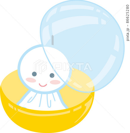 06月のガチャポン_てるてる坊主_カプセル半開き 86625280