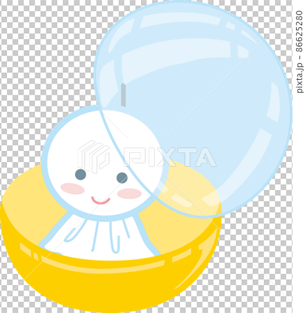 06月のガチャポン_てるてる坊主_カプセル半開き 86625280