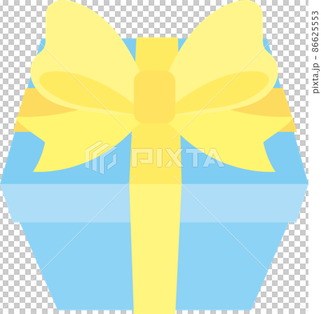 黄色いリボンのプレゼントボックス 86625553