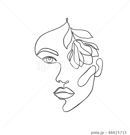 Female face with flower Female face with flower 86625715