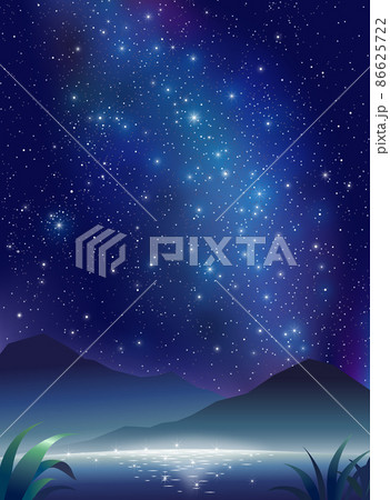 夜空に輝く天の川 86625722