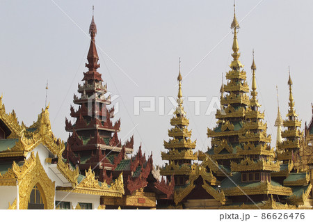 Buddhist temple complex Shwedagon is a historical symbol of Buddhism, Myanmar Buddhist temple complex Shwedagon is a historical symbol of Buddhism, Myanmar 86626476