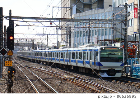 常磐線を走行するE531系電車　千葉県松戸市松戸の松戸駅 86626995