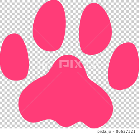 濃いピンクの犬の足跡 86627321