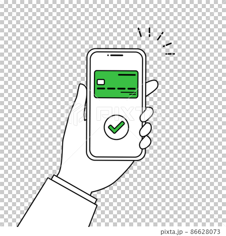 Vector illustrations of people doing cashless payments and online shopping on their smartphones 86628073