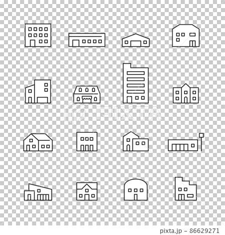 建築圖標集 建築圖標集 86629271
