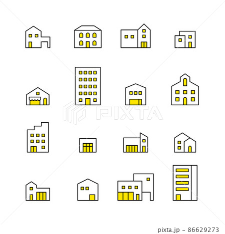 建物アイコンセット 建物アイコンセット 86629273