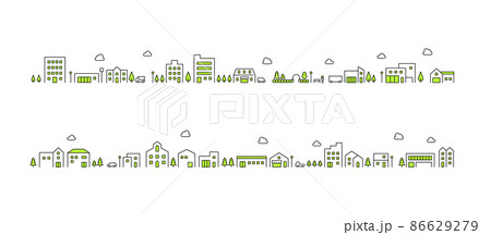 街並みベクターセット 86629279
