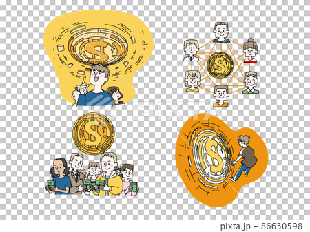 與虛擬貨幣區塊鏈相關的人物插圖集,挖掘漫畫手寫人物 與虛擬貨幣區塊鏈相關的人物插圖集,挖掘漫畫手寫人物 86630598