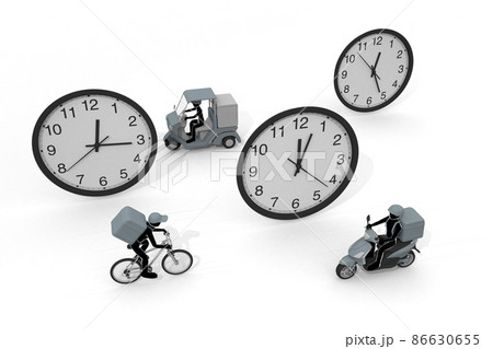 料理を配達する仕事。スピード早く届ける。バイクで料理をデリバリー。宅配アルバイトをする人物。 料理を配達する仕事。スピード早く届ける。バイクで料理をデリバリー。宅配アルバイトをする人物。 86630655