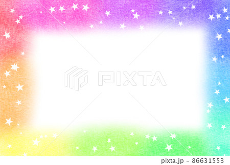 背景素材_色鉛筆_レインボー 86631553