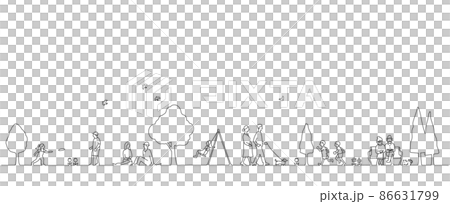 Park and people landscape background material 86631799