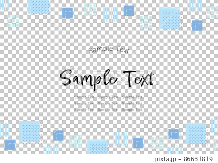 Square geometric frame blue simple - Stock Illustration [86631819] - PIXTA