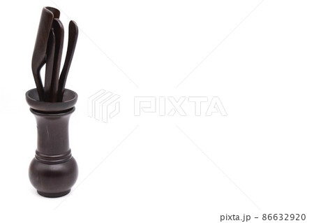 中国茶の茶道具、匙・茶狭・茶針・茶則・茶通のセット 86632920