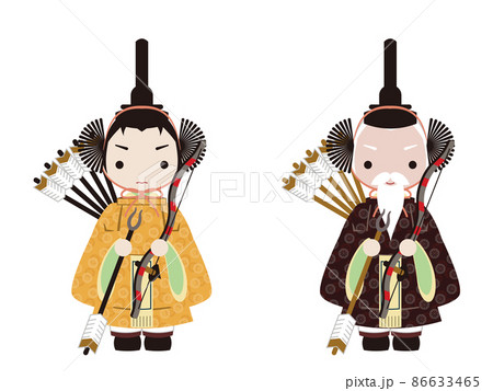 ひな人形随身のイラスト 86633465