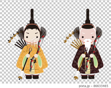 ひな人形随身のイラスト 86633465