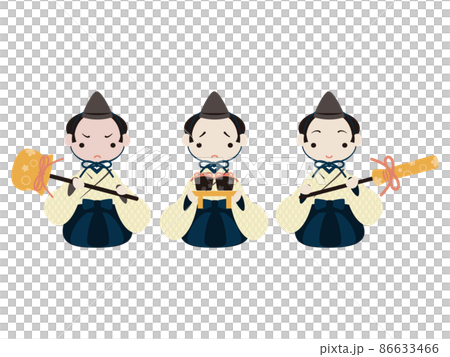 ひな人形仕丁のイラスト 86633466