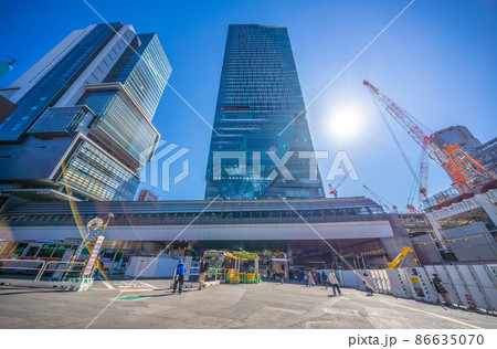 日本の東京都市景観 駅の改良が進むJR渋谷駅（右）。変貌する渋谷…＝2月7日 86635070