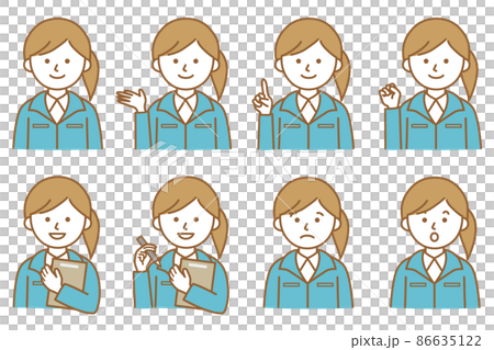 Human work clothes illustration AI material vector 86635122