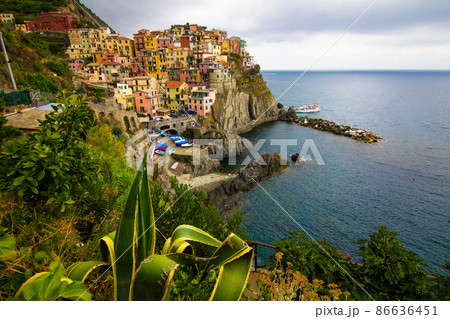 Manarola - village in Cinque Terre national park in Italy 86636451