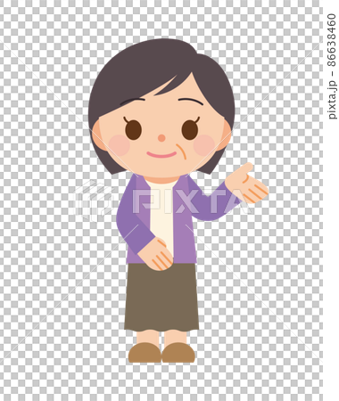 The woman who is guiding 86638460