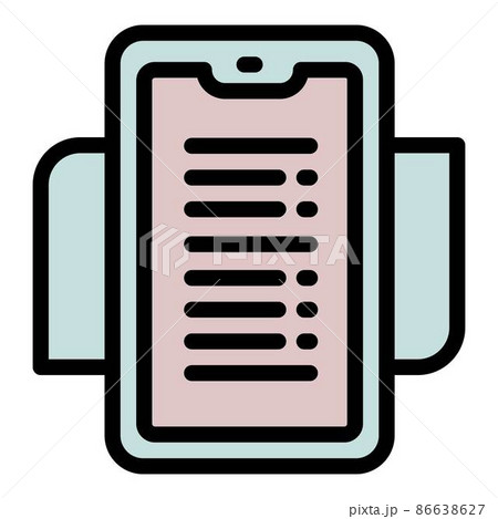 QR code icon outline vector. Mobile app QR code icon outline vector. Mobile app 86638627