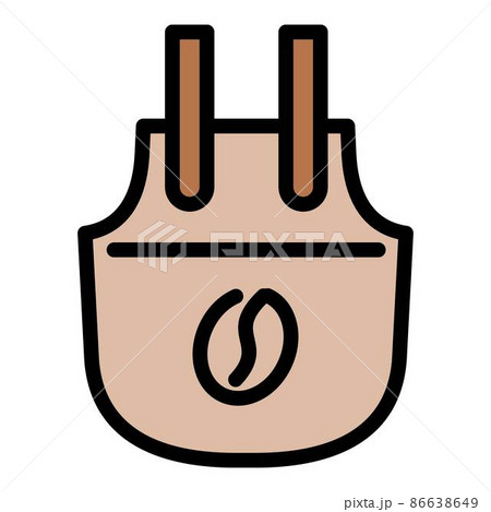 Barista coffee apron icon outline vector. Bar drink 86638649