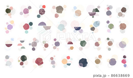 Collection of abstract backgrounds from spots and dots. Doodle style backdrops. 86638669