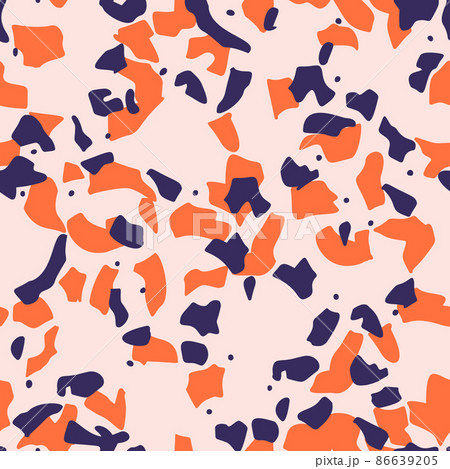 Geometric shapes with irregular borders. Abstract seamless pattern. Flat cut out paper style design. 86639205