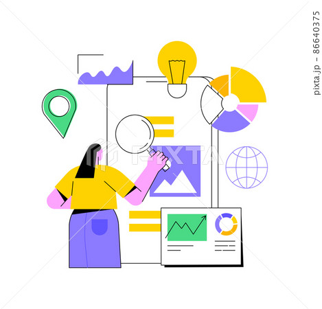 Digital strategy abstract concept vector illustration. Digital marketing plan, strategic content planning, online promo activity tactics, internet media analysis, targeted promotion abstract metaphor. 86640375