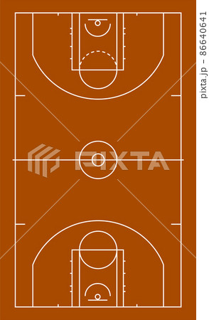 Basketball parquet floor 86640641