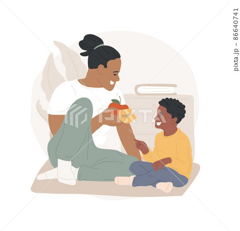 Labelling a household isolated cartoon vector illustration. Put stickers on things at home, child learning new word, language skills development, early family education, daycare cartoon vector. Labelling a household isolated cartoon vector illustration. Put stickers on things at home, child learning new word, language skills development, early family education, daycare cartoon vector. 86640741