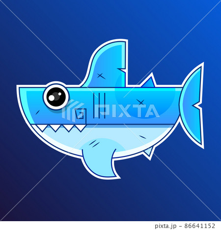 Shark illustration with slogans for t-shirt prints and other Shark illustration with slogans for t-shirt prints and other 86641152