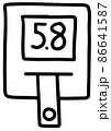 Glucometer doodle icon sketch 86641587