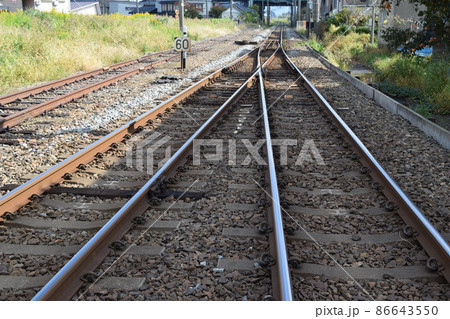 鉄道線路の分岐ポイント 86643550