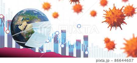 Corona virus crisis around the world. 3d illustration Corona virus crisis around the world. 3d illustration 86644607