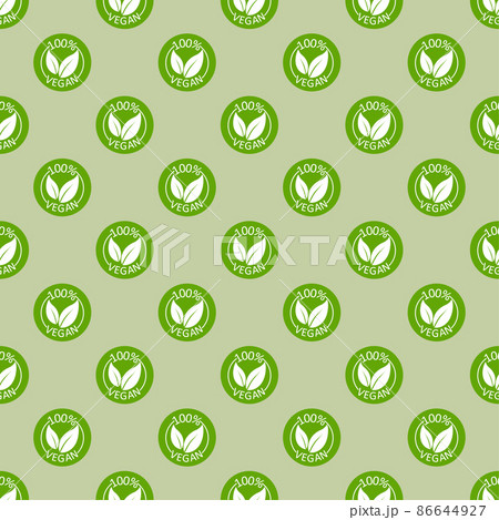 Vegan emblem pattern. Vegan, great design for any purposes. Eco friendly vector illustration. Natural product. Vector icon design 86644927