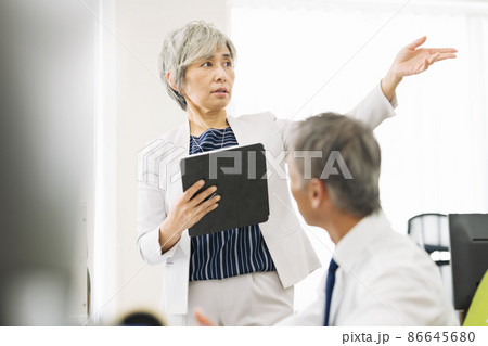 ミドルのキャリアウーマンの仕事風景 86645680