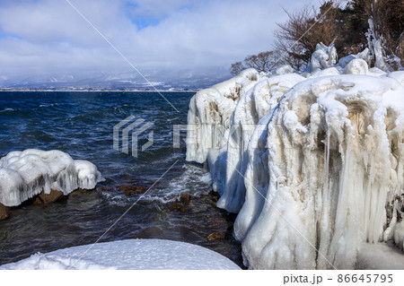 猪苗代湖しぶき氷 86645795
