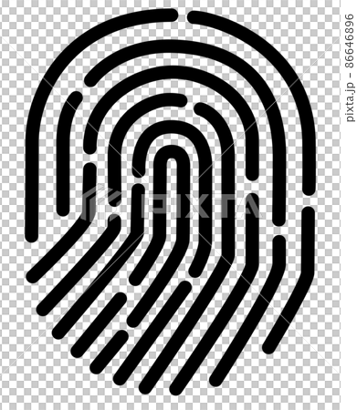 Simple icon of fingerprint authentication concept (black) 86646896