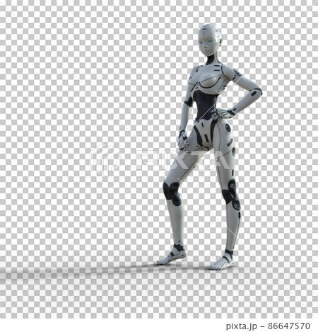 AIロボット　女性型アンドロイド　perming3DCG イラスト素材 86647570