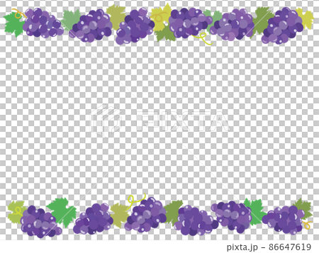 葡萄のフレームイラスト 葡萄のフレームイラスト 86647619