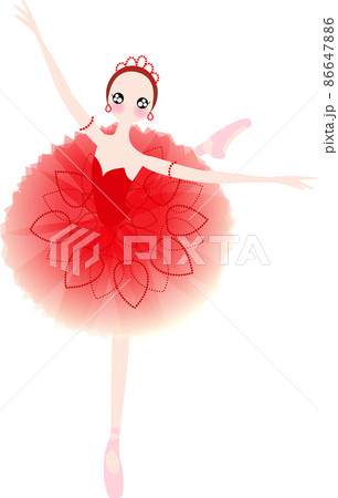 赤いの衣装のバレリーナ　海賊 86647886