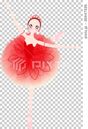赤いの衣装のバレリーナ　海賊 86647886