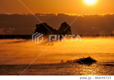 森戸崎の海霧　【和歌山県串本町】 86649725