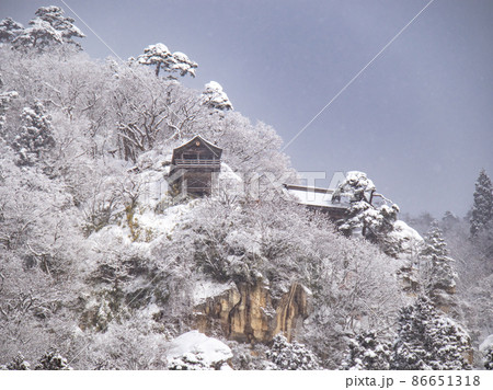 雪の山寺 立石寺 雪の山寺 立石寺 86651318