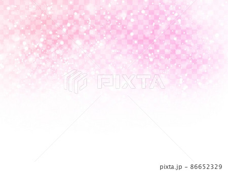 ピンク格子柄キラキラ背景 86652329
