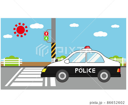 パトカー　警察　ベクターイラスト 86652602
