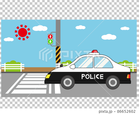パトカー　警察　ベクターイラスト 86652602